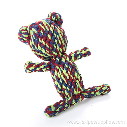 Bear Animal Shape Pet Cotton Rope Dog Toy